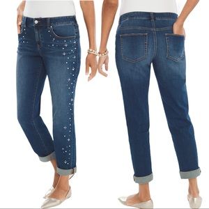 CHICO’S THE PLATINUM BOYFRIEND WOMEN’S JEANS SIZE 1R